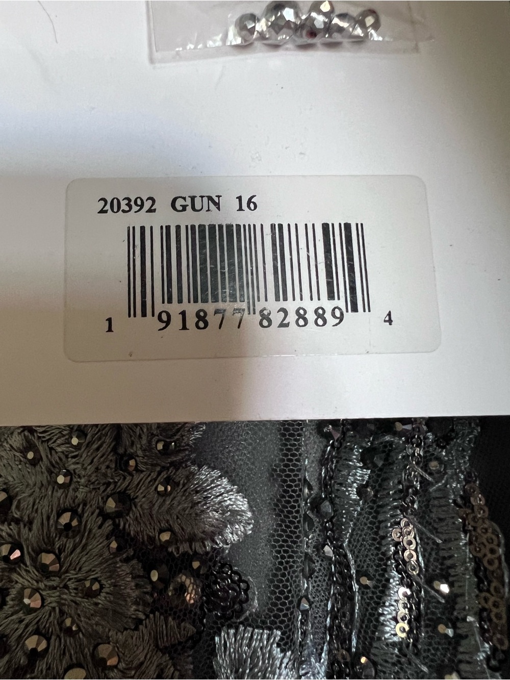 MAC DUGGAL Gray Embellished Butterfly Fit and Flare Midi Dress 20392 size 16 - Picture 7 of 9